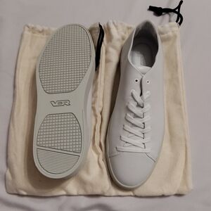 VOR White Leather Minimalist Sneakers NEW Handcrafted in Germany Dust Bags